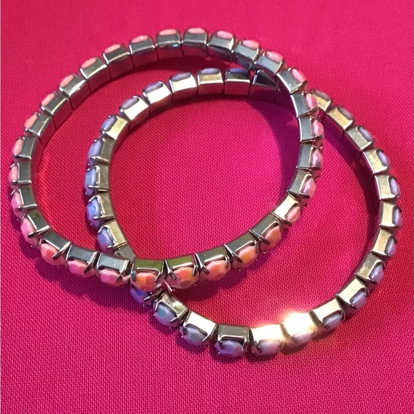 Blue and Pink Rhinestone Bracelets - Picture 4 of 4